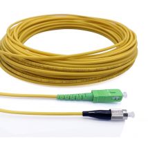 Cable a Fibre Optique fc/upc a sc/apc Simplex Monomode 9/125um, Jarretiere Optique lszh (1M) - Elfcam