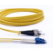 Elfcam - Cable a Fibre Optique (Jarretiere Optique) ST/UPC a LC/UPC Monomode Duplex OS2 (5M)