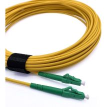 Elfcam - Cable a Fibre Optique LC/APC a LC/APC Monomode Simplex, 9/125 um Jarretiere Optique LSZH (70M)