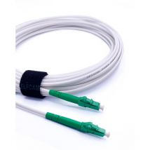 Cable a Fibre Optique lc/apc a lc/apc Monomode Simplex, 9/125um Jarretiere Optique lszh Blanc (25M) - Elfcam