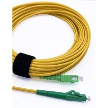 Elfcam - Cable a Fibre Optique SC/APC a LC/APC Monomode Simplex, 9/125 um Jarretiere Optique LSZH (50M)