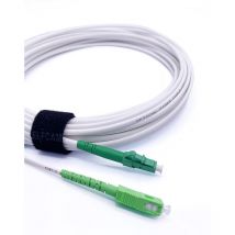 Cable a Fibre Optique sc/apc a lc/apc Monomode Simplex 9/125um OS2 Jarretiere Optique lszh Blanc (7M) - Elfcam