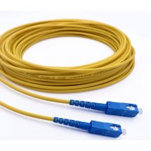 Cable a Fibre Optique sc/upc a sc/upc Monomode Simplex OS2 9/125μm, Jaune (1M) - Elfcam