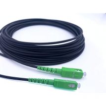Cable de fibra óptica 150 m (Negro, Blindado con acero) - sc/apc a sc/apc, OS2 Simplex monomodo 9/125 μm, Resistente y estanco - Instalación interior