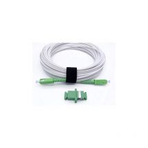 Elfcam - Cable de fibra óptica SC/APC a SC/APC - 1m (Blanco), monomodo simplex, con adaptador incluido, compatible con Livebox, SFR Box, Bbox