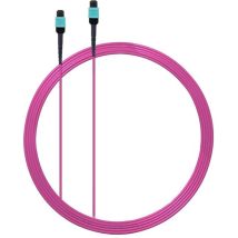 Elfcam Mpo/apc-zu-mpo/apc Lwl-kabel 15m – 12 Fasern Om4 50/125 μm, Multimode Typ B, 3,0 mm Lszh, Ohne Pin – Kompatibel Mit 40g/100g/200g/400g/800g/