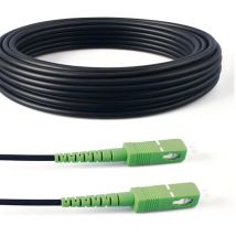Glasfaserkabel 7m Sc/apc Auf Sc/apc – Os2 Singlemode Simplex 9/125 Μm, Stahlarmiert & Wasserdicht, Schwarz – Für Innen- & Außenbereich - Elfcam