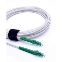 Elfcam - LWL-Kabel lc/apc zu lc/apc – 10m (Weiß), Simplex Singlemode 9/125μm lszh Patchkabel