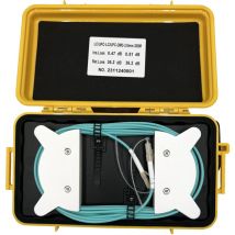 Elfcam - Boîte de Câble de Lancement de Fibre Optique otdr lc/upc vers lc/upc OM3 Multimode, otdr Outil de Test de Fibre Optique Cable