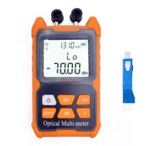 Elfcam - Optisches Multimeter E-200 (Leistungsmessgerät + vfl) – Fasertest -70 dBm bis +6 dBm, SC-LC-Adapter, Hohe Präzision, Lange Laufzeit, Ideal