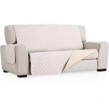 Elfenbeinfarbener 3-Sitzer-Wendesofa-Bezug plus belmarti
