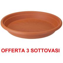 Offerta 3 sottovaso universal saucer round 30CM terra - Elho
