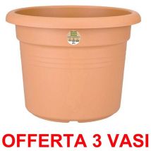 Offerta 3 vaso green basics cilinder 35CM mild terra - Elho