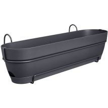 elho Vibia campana Pflanzkasten Anthrazit 70 cm mit Halter allin1 - Kunststoff