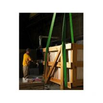 Elingue plate double epaisseur a boucles jaune 3 t longueur utile 6 m