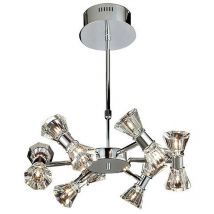 Diyas - Inspired Clearance - Elisa Pendant Round 12 Light G4 Polished Chrome, not led/cfl Compatible