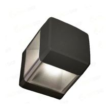 Fumagalli – Lampada LED da parete Elisa Nera Trasparente GX53 3W – Dimensioni 126x126x165mm – IP55