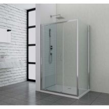 Elite Chrom Fixglaselement Mit Easy Clean, 78,5-80 X 195cm