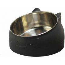 Bol pour animaux en acier inoxydable-Noir-Fei Yu