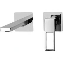 Paffoni - Effe - Mitigeur de lavabo encastré avec corps d'encastrement, installation 2 trous, chrome EF106CR70