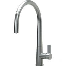 Elleci Athena Plus. Colore del prodotto: Acciaio inox, Materiale del rubinetto: Acciaio inox, Controllo del flusso d'acqua: Leva sanitaria. Altezza