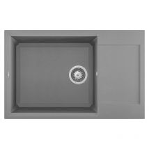 Lavello Elleci Incasso 1 vasca 78x50 Easy 310 Metaltek Grigio Titanium LMY31073