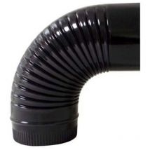 Ofenbogen 110mm schwarz verglast 90o