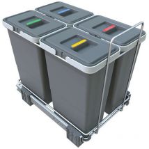 Ecofil - Eingebauter Abfallbehälter, geteilt, 32 l PF01 34B3 - Elletipi