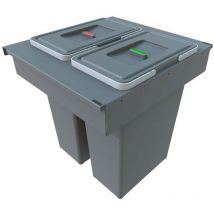 Square 2.0 - Eingebauter Abfallbehälter, geteilt, 70 l PA3 INC5060F - Elletipi