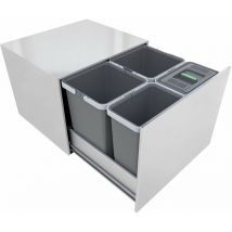 PA2 INL424348A Pattumiera Differenziata Estraibile Acciaio Inossidabile per Base - Elletipi