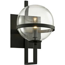 Hudson Valley Lighting - Elliot Applique murale à 1 lumière texturée noire, verre