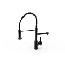 Ellsi - Multiuse 3-in-1 Matt Black Finish Hot Water Kitchen Tap Mixer
