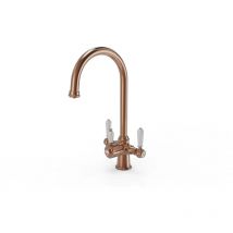 Ellsi - Traditional 3 in 1 Instant Hot Water Kitchen Tap Brushed Copper Finish