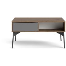 Ebuy24 - Elly Table basse avec 1 tiroir et 3 tablettes de rangement marron,gris.