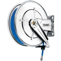 Elmag - industrie Schlauchaufroller Edelstahl 534/12, für Druckluft u. Wasser 120°C, 25 m, 1/2, 10 bar