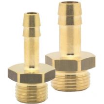 ELMAG Schlauchtülle mit Außengewinde, AG 1/4, 6 mm, Messing, 1 Stk. Packung - SB
