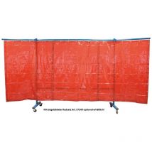 Elmag - Schweißerschutzwand 3-teilig mit Folienvorhang rot (57252)