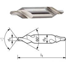 Elmag - Zentrierbohrer din 333 Form a, Bohr.Ø 1,60 x Schaft.Ø 4,00 mm, L=35,50mm, spiralgenutet, 60° Senkwinkel, rechtsschneidend, aus hss