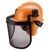 Elmetto protezione + cuffie + visiera