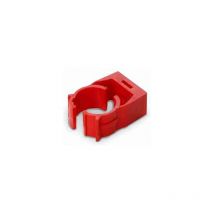 Soporte de fijación tipo "clic" rojo "Egli Fischer" para tubo de 25 mm