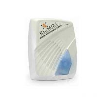 Elmo - Sirena exterior autoalimentada con 1 bocina con luz intermitente led azul y led de estado del sistema naranja