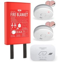 FF040411 Kit di Protezione antincendio, Bianco, 4 Pezzi - Elro