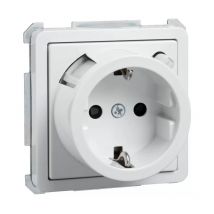 Elso - Steckdose mit Berührungsschutz und fi 16A fashion/riva/scala Steckklem. reinweiß 205214