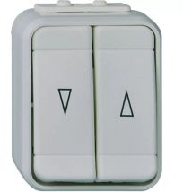 Jalousietaster 10A AquaTop Steckklemme licht/basaltgrau 442809 - Elso