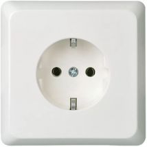 Steckdose für Geräteträger 1-fach 16A renovierung Schraubklemme reinweiß 515014 - Elso