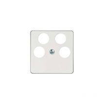 Plaque centrale prises d'antenne 4 TROUS astro joy, blanc pur, 366054 - Elso