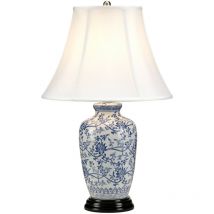 Blue g Jar Blue 1 Leuchttischlampe mit Tappered Shade, E27 - Elstead