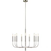 Brianna 9 Leichter Kronleuchter, poliertes Nickel, E14 - Elstead