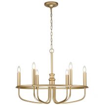 Elstead Capitol Hill Plafoniera a sospensione a braccio multiplo a 6 luci, ottone naturale verniciato