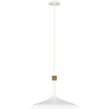 Darwin 1 Light Pendant, Matt White, E27 - Elstead